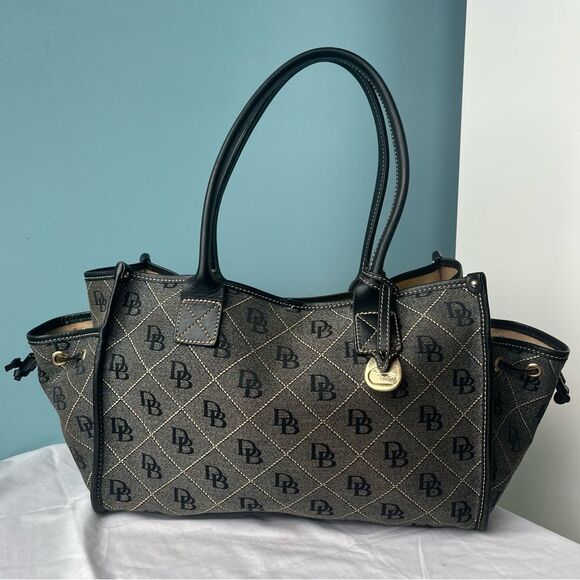 DOONEY & BOURKE Y2K Vintage Monogram Signature Tote Bucket Bag - Picture 1 of 14